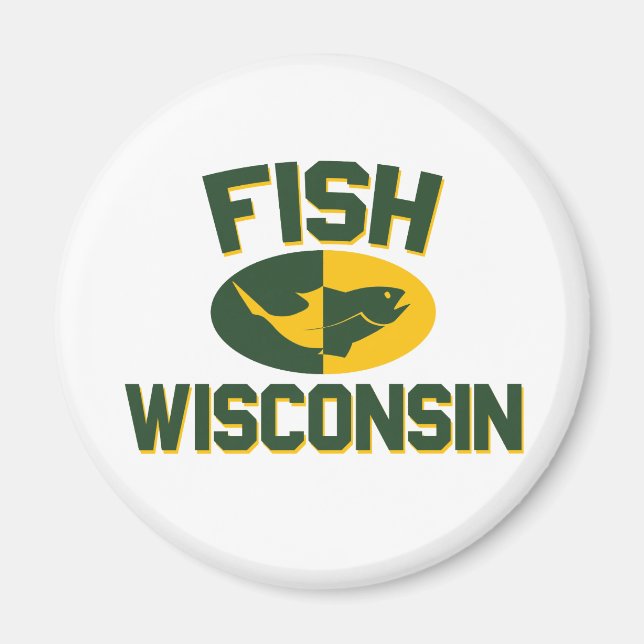 Fish Wisconsin Magnet (Front)