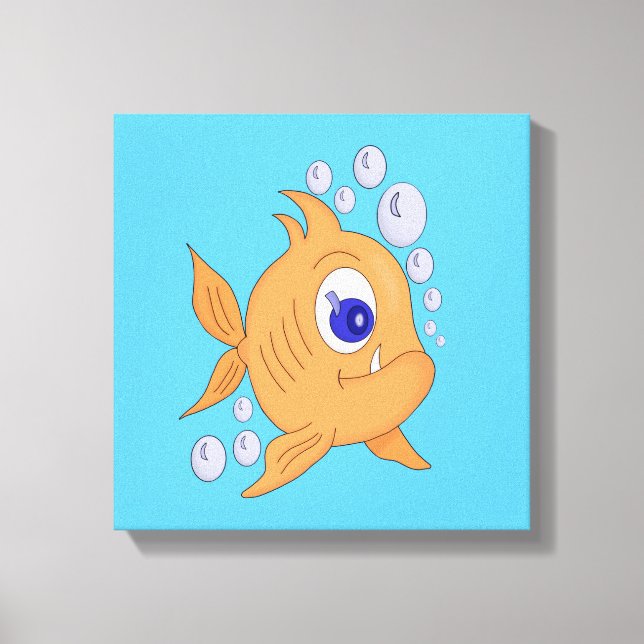 Fish with a sharp tooth Case-Mate iPhone case Canvas Print (Front)