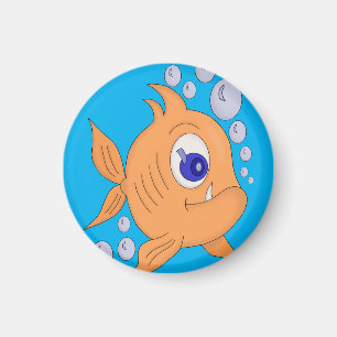 Fish with a sharp tooth magnet
