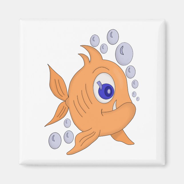 Fish with a sharp tooth magnet (Front)