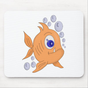 Fish with a sharp tooth mouse mat