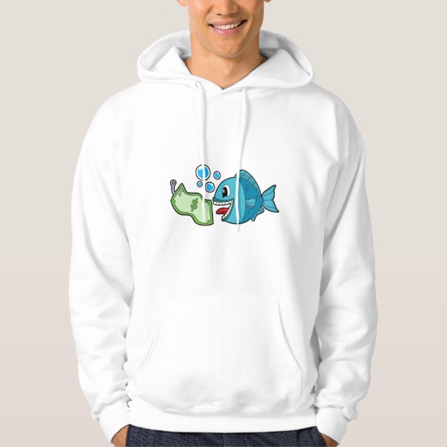 Fish with Bank note Hoodie (Front)