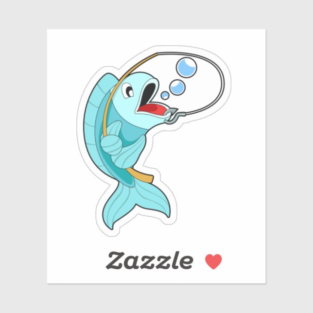 Fish with Fishing rod (Sheet)