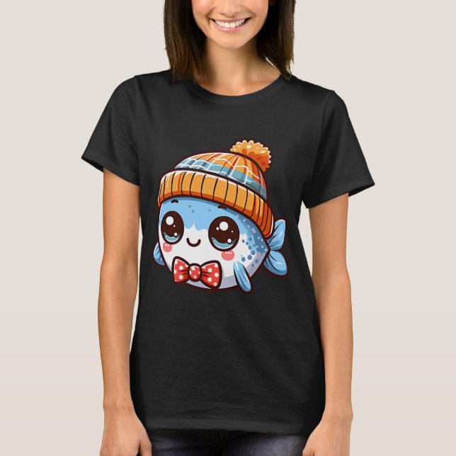 Fish with Hat T-Shirt (Front)