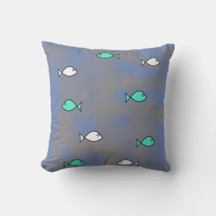 Fish World Throw Pillow / Cushion