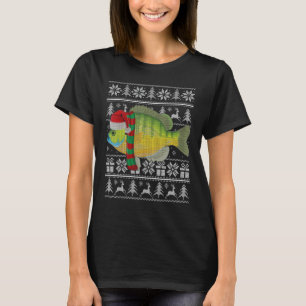 Fish Xmas Santa Hat Bluegill Ugly Christmas Sweate T-Shirt