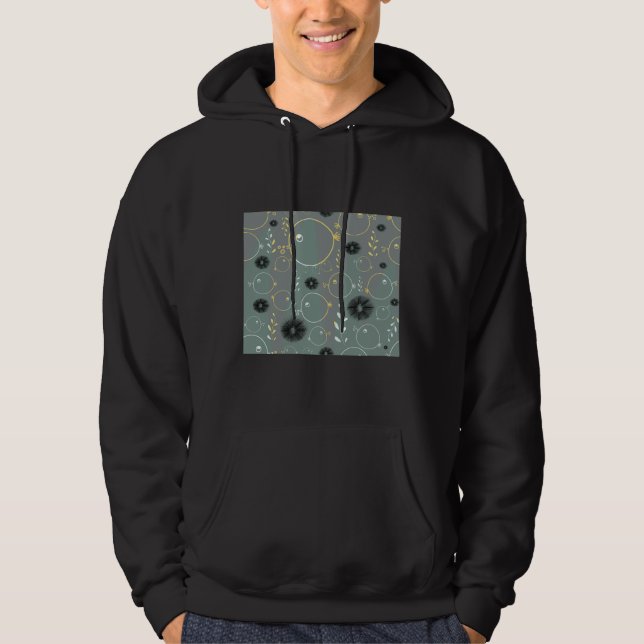 Fish Yellow Fish Print Animal Art Black Urchin Sco Hoodie (Front)