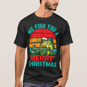 Fish You Merry Christmas In July Fishing Santa Fun T-Shirt