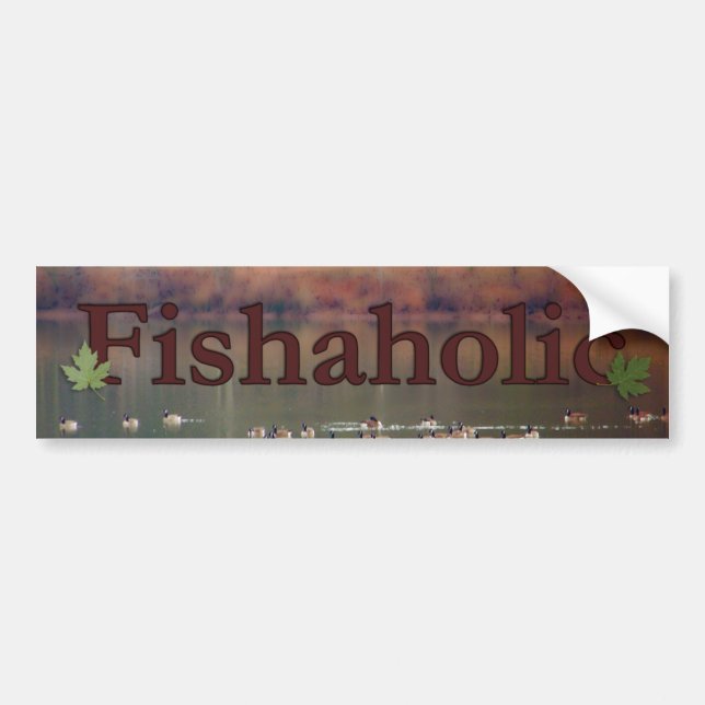 Fishaholic Bumper Sticker (Front)