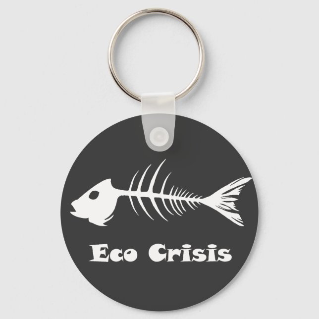 Fishbone Eco Crisis Dark Keychain (Front)