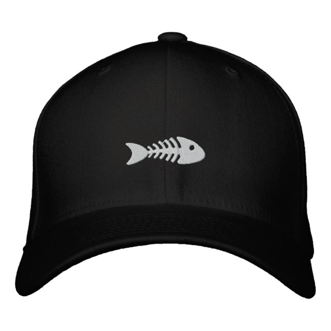 Fishbone Embroidered Hat (Front)