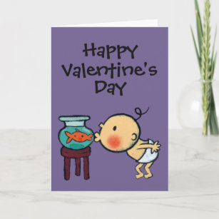 Fishbowl Kisses Orange Goldfish Holiday Card