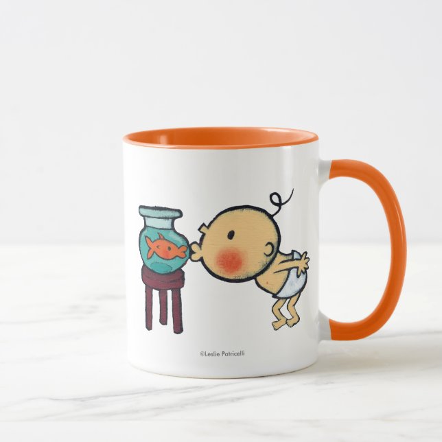 Fishbowl Kisses Orange Goldfish Mug (Right)