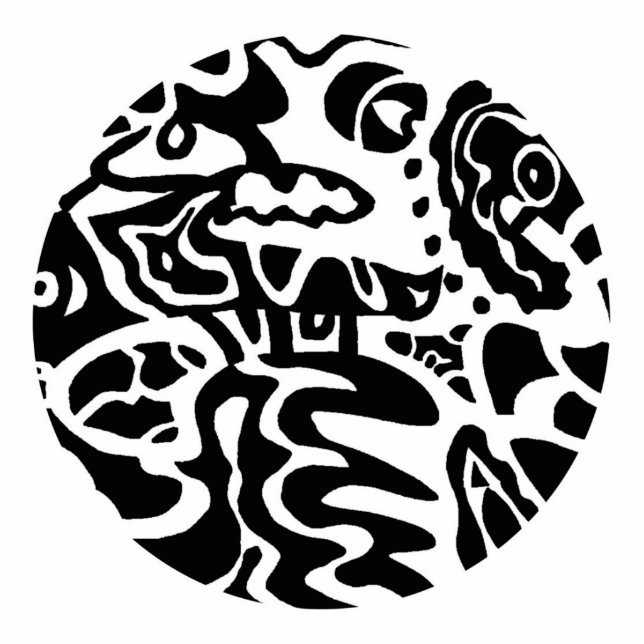 Fishdisk Abstract Art Standing Photo Sculpture (Front)