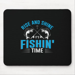 Fisher Art Rise And Shine Fishing Time Mouse Mat