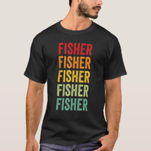Fisher County Texas Rainbow Text Design T-Shirt