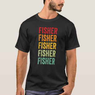 Fisher County Texas Rainbow Text T-Shirt