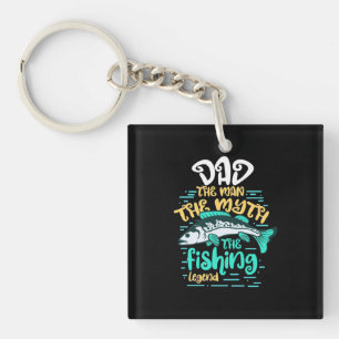Fisher Dad The Fishing Legend Key Ring