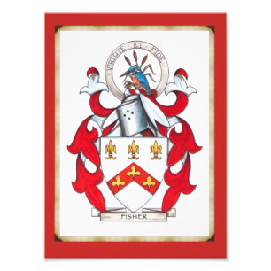 Fisher Family Coat of Arms Photo Print