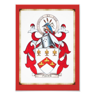 Fisher Family Coat of Arms Photo Print