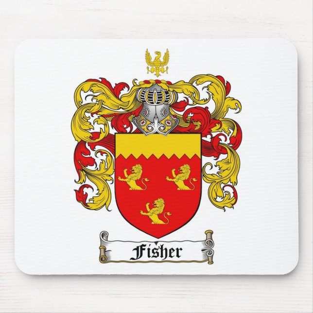 FISHER FAMILY CREST -  FISHER COAT OF ARMS MOUSE MAT (Front)