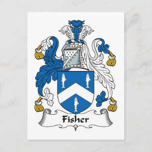 Fisher Family Crest Postcard