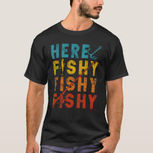 Fisher Fish Fishermen Bait Fishing Rod Boys Girls T-Shirt