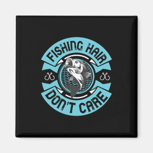 Fisher Fishing Hair Do Not Care Magnet