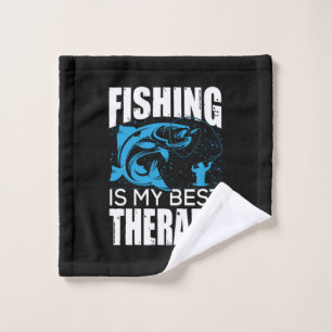 Fisher Fishing Is My Best Therapy Wash Cloth