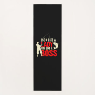 Fisher Gift A Lady Fish Like A Boss Yoga Mat