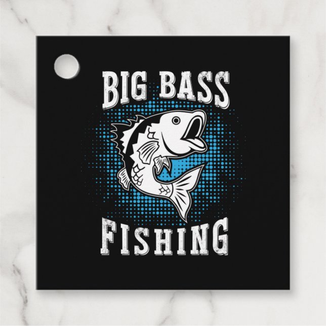 Fisher Gift Big Fishing Favour Tags (Front)