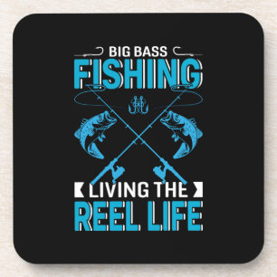 Fisher Gift Big Fishing Living The Life Coaster