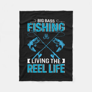 Fisher Gift Big Fishing Living The Life Fleece Blanket