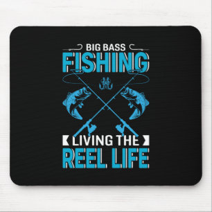 Fisher Gift Big Fishing Living The Life Mouse Mat