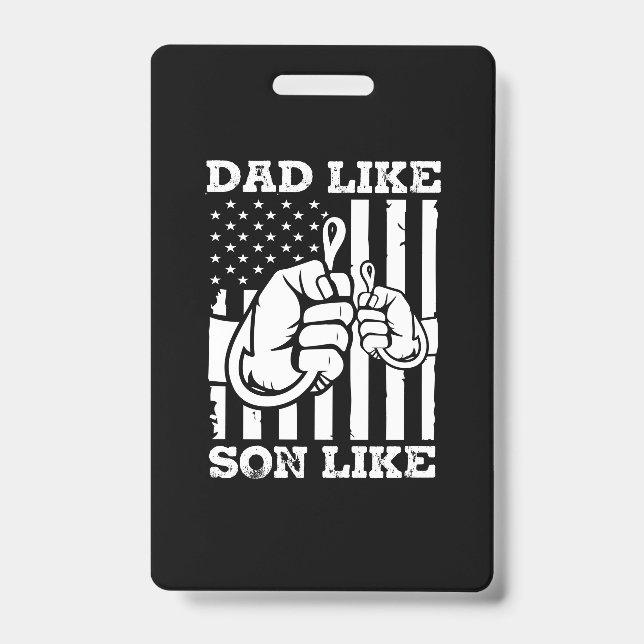 Fisher Gift Dad Like Son Like ID Badge (Front)