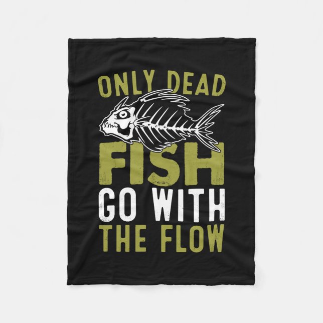 Fisher Gift Fish Go With The Flow Fleece Blanket (Front)