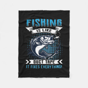 Fisher Gift Fishing Fixes Everything Fleece Blanket