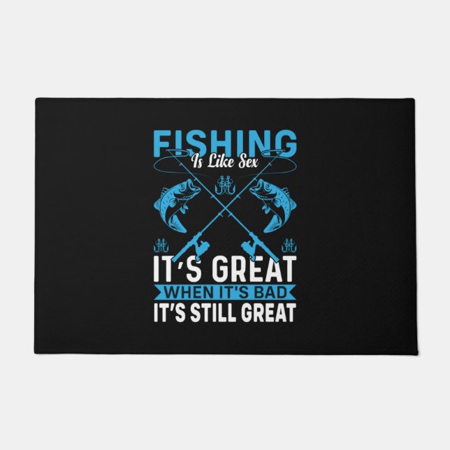 Fisher Gift Fishing Is Great Doormat (Front)