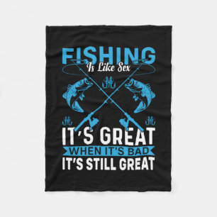 Fisher Gift Fishing Is Great Fleece Blanket
