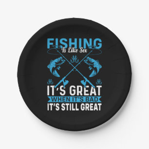 Fisher Gift Fishing Is Great Paper Plate