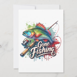 Fisher Gift Gone Fishing Holiday Card