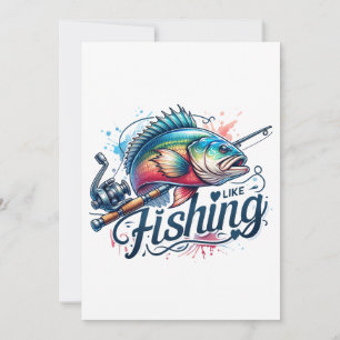 Fisher Gift I Like Fishing Holiday Card