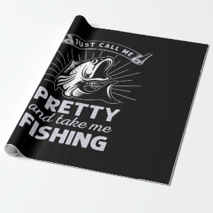 Fisher Gift Just Call Me Pretty Fishing Wrapping Paper