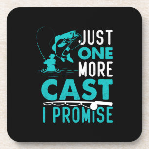Fisher Gift Just One More Fish I Promise Coaster
