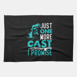Fisher Gift Just One More Fish I Promise Tea Towel