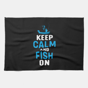 Fisher Gift Keep Calm And Fish On Tea Towel