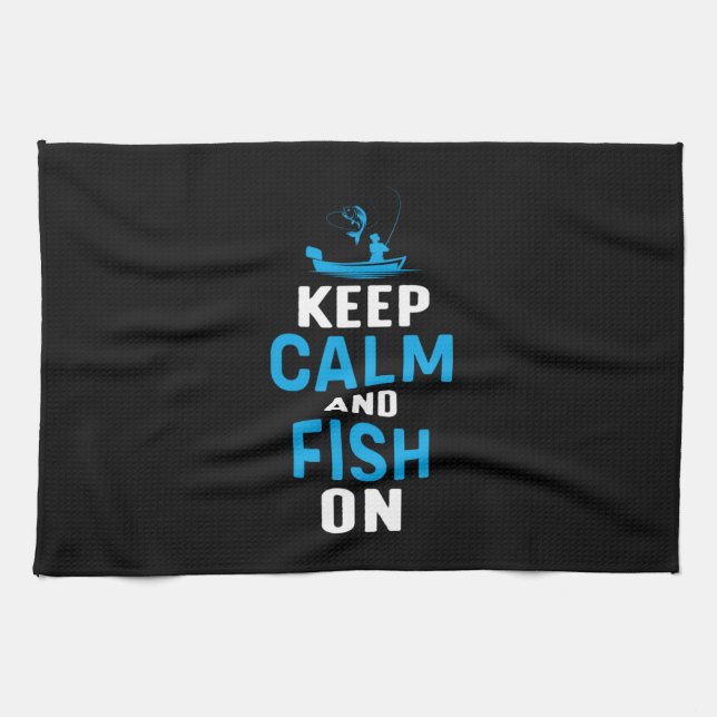 Fisher Gift Keep Calm And Fish On Tea Towel (Horizontal)