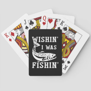 Fisher Gift Wish I Was Fishing Playing Cards