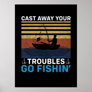 Fisher Go Fishing Poster