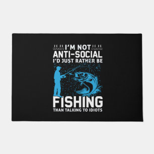 Fisher I Would Just Rather Be Fishing Doormat